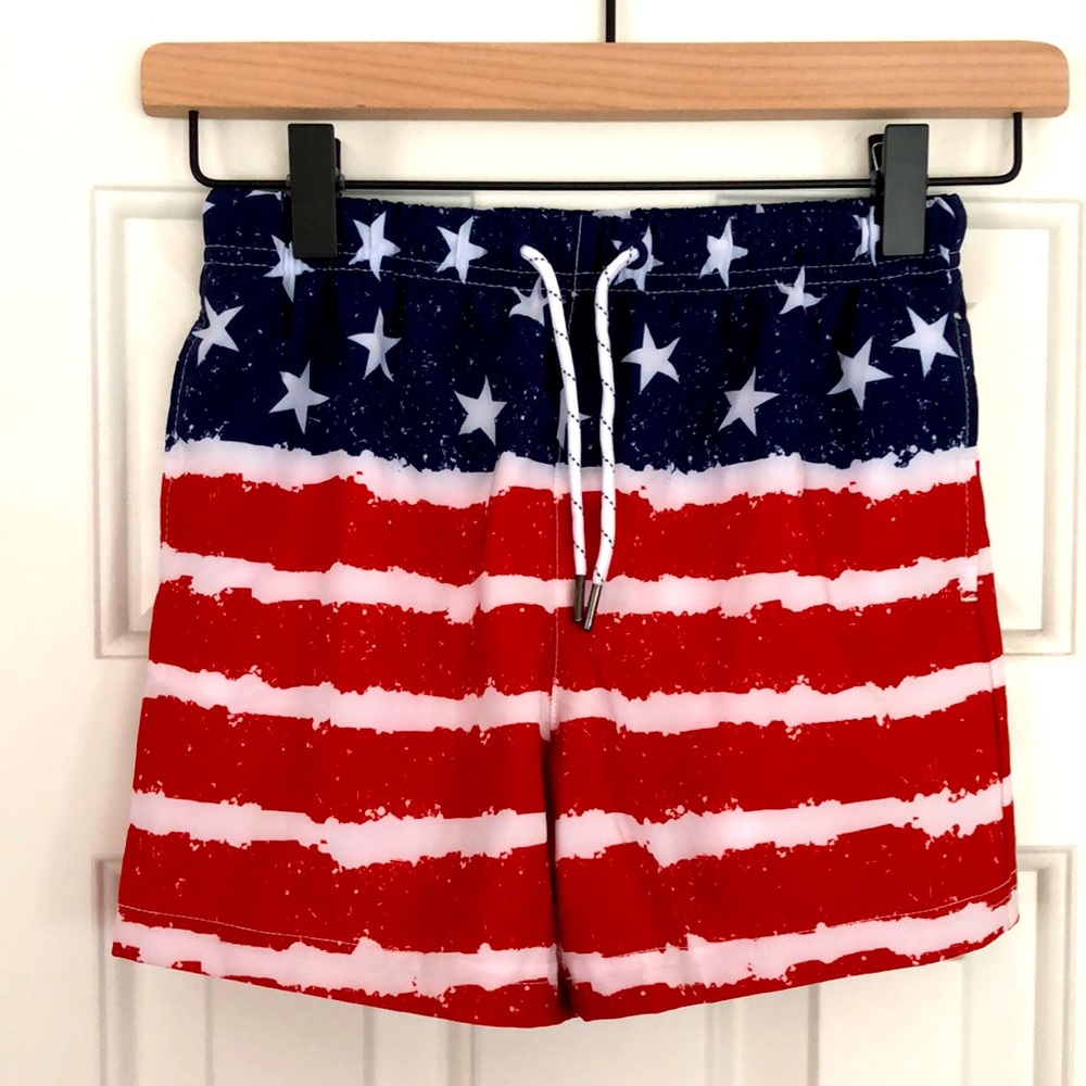 New Toddler Boys Swim Trunks with compression boxer brief lined. Size 7Y